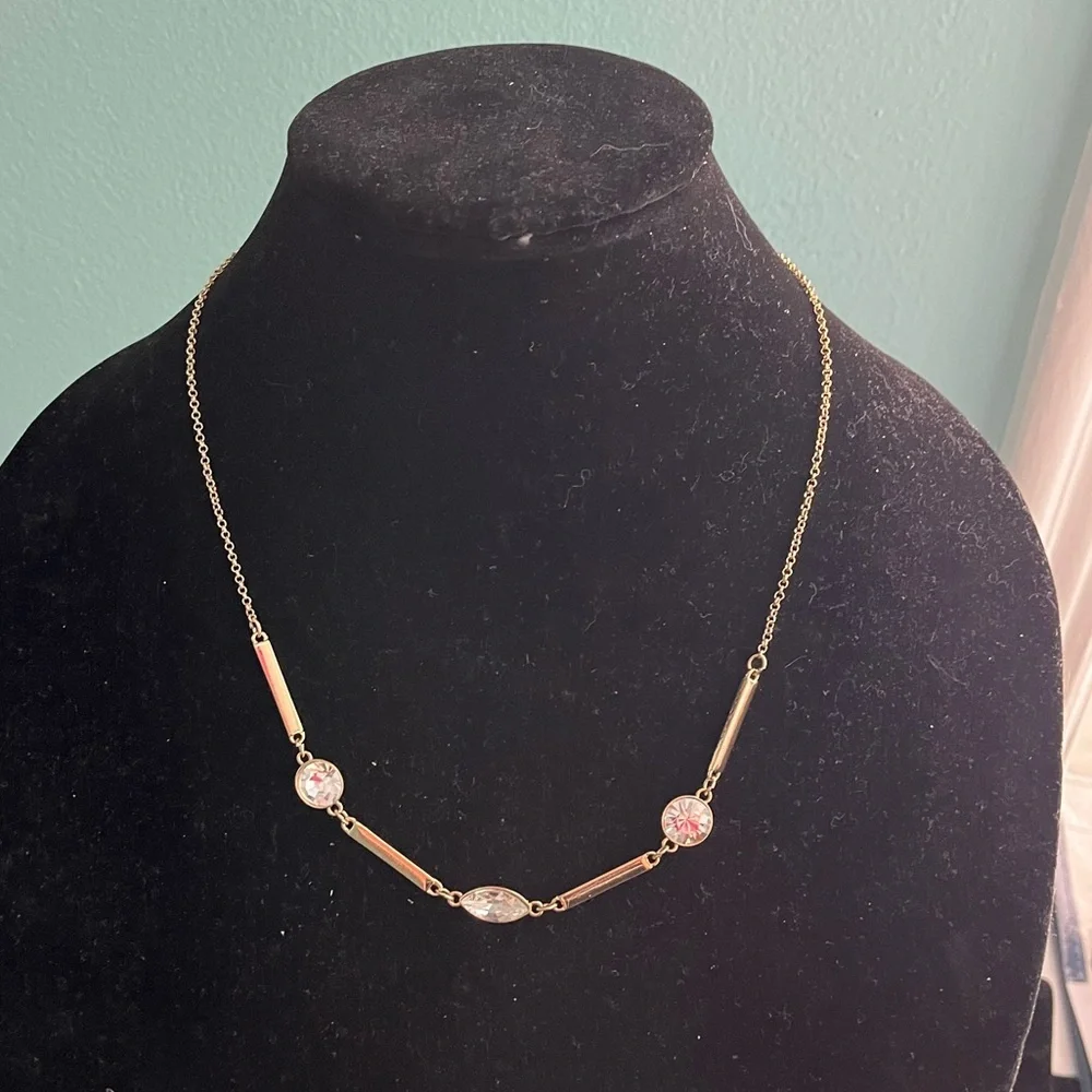 Banana Republic GoldTone Cubic Zirconia Necklace
